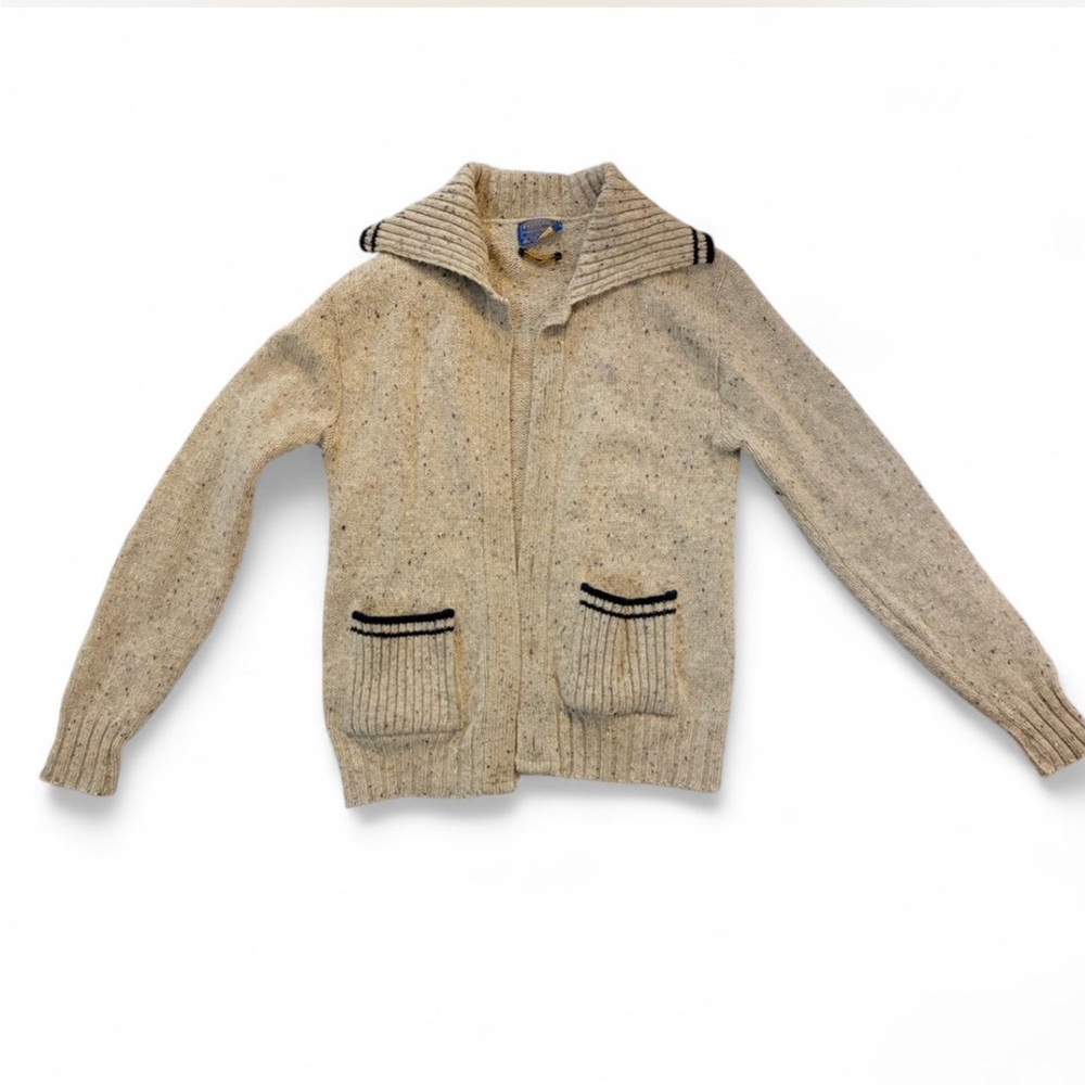 WoMen's  Cream Sweater with Black Accents